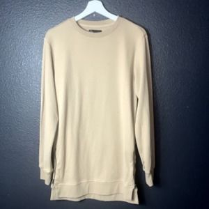 ORIGINAL USE Men's Tan Sweater w Side Zipper XS